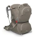 Gray Osprey hiking backpack on a white background